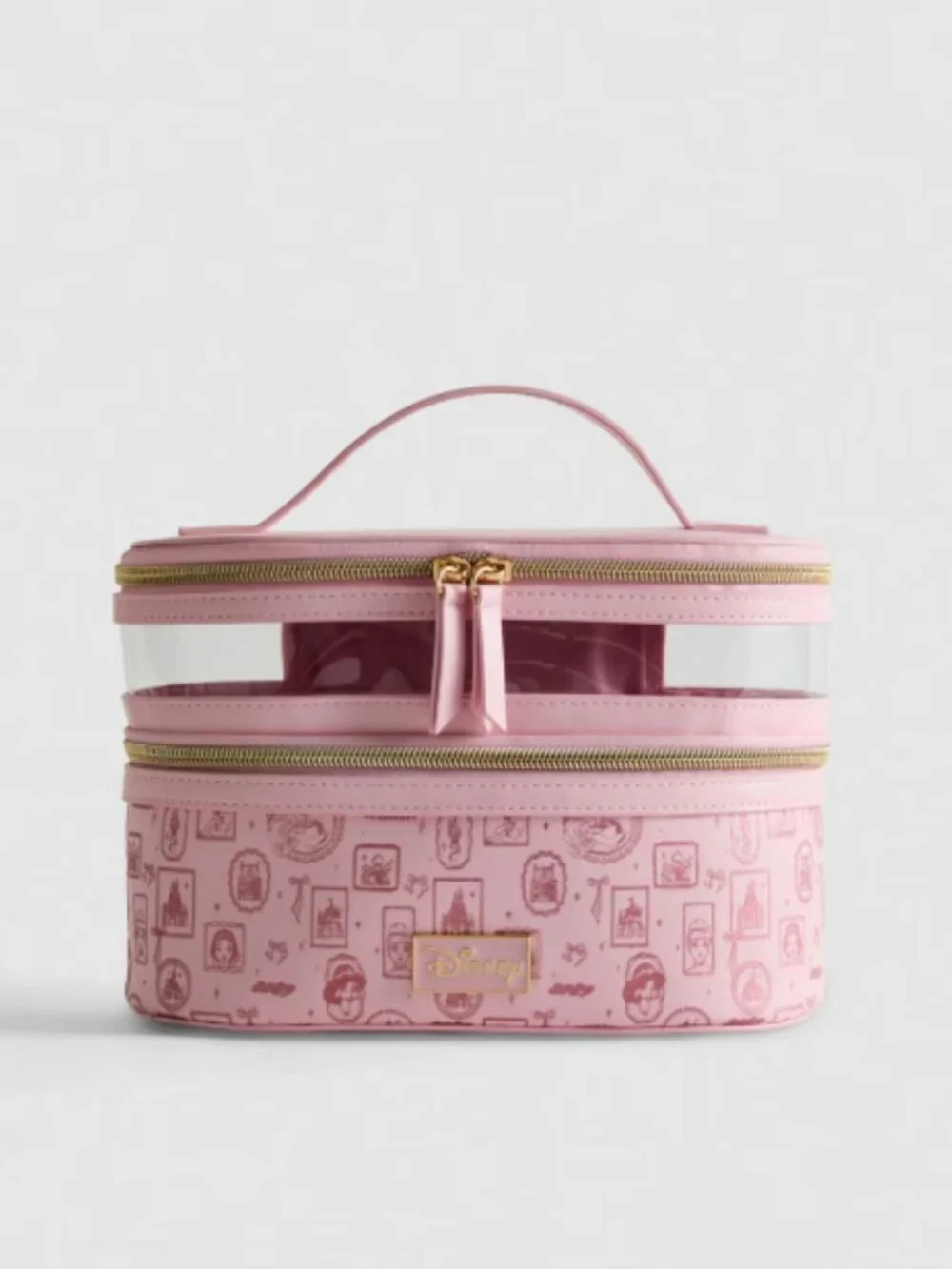 Disney Princess Vanity Case Makeup Case Travel Bag Pink Gold